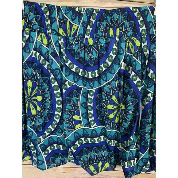 Maurices XL Bubble Style Skirt Green Teal Floral - Picture 7 of 10